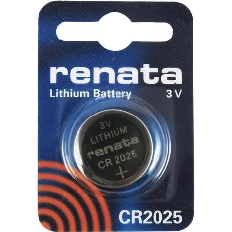 Pile bouton renata CR2025 argenté 3 volts lithium