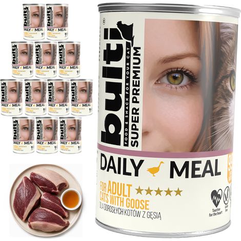 BULTI Repas Quotidien Aliment humide pour chat adulte Oie 12 x 400 g Complet (1/2)