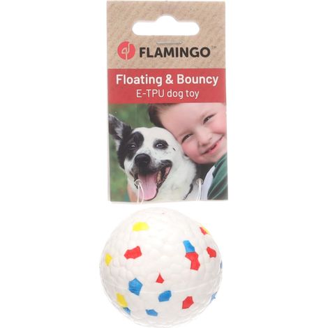 Jouet Balle Blanc pour Chien - Diamètre 6,3cm - Durable, Résistant et Polyvalent - Idéal pour Jeux de Lancer et Mastication