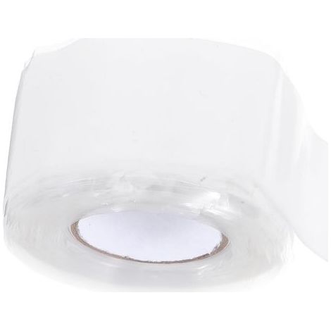 2,5 Cm X 3 MRuban D'étanchéité pour Tuyaux Blanc en Caoutchouc Silicone, Étanche et Adapté à Plusieurs Tailles de Tuyaux pour Applications Domestiques (1/5)
