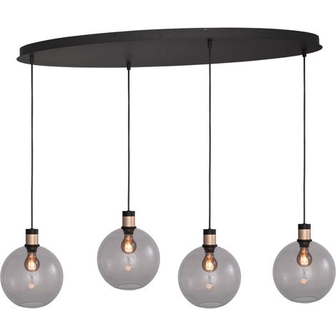 Lampe suspendue Lazise 2 4x Ø 20cm doré avec noir - 2944-05-02-100-40420 (1/3)