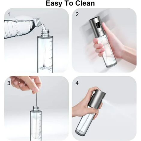 Sprühflasche aus Edelstahl mit Bürste, Trichter und Drucksprühflasche für den Grill (1/5)