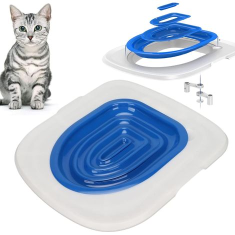 Katzen Toiletten Trainingssystem - Heimtier Trainings Kit Mit Toilettensitz für Katzen - WC-Sitz und Katzenklo