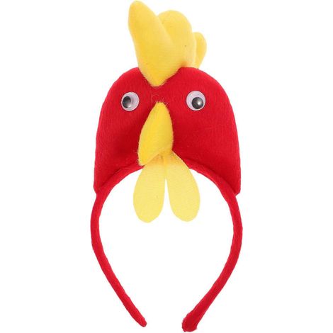 Babykleidung Ohrhaarreif Babykostüm Hühnerkostüm Zootier Haarband Tierkopfreif-M-Red (1/2)