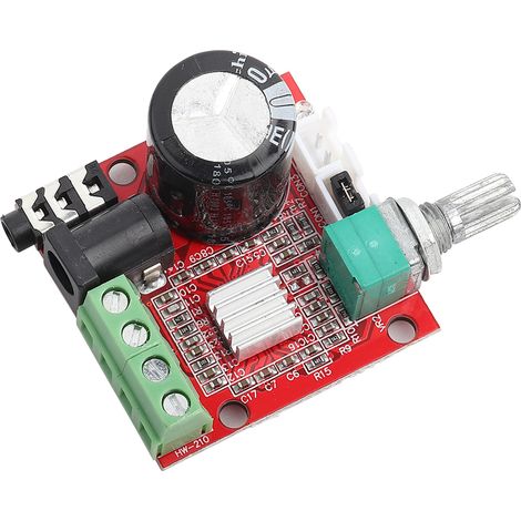 Carte amplificateur numérique Mini stéréo, Module de potentiomètre de Volume Audio PAM8610 DC 8V-12V