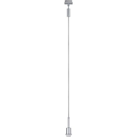 URAIL DECOSYSTEMS PEND MAX1X20W E14 BC MÉTAL MAT 230V CÂBLES ISOLÉS EN MATIÈRE PLASTIQUE MAT CHROME MAX. 1X20W E14 SANS AMPOUL (1/5)