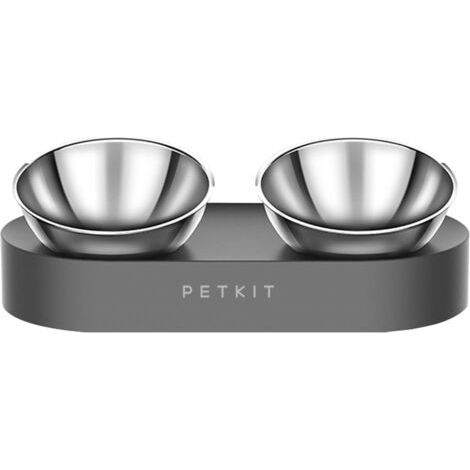 Bol Surélevé pr Chat en Acier Inoxydable, Inclinés Bols de Nourriture pr Chat, Bols d'alimentation Antidérapants sans Déversement pr Chats et Petits Chiens (1/5)