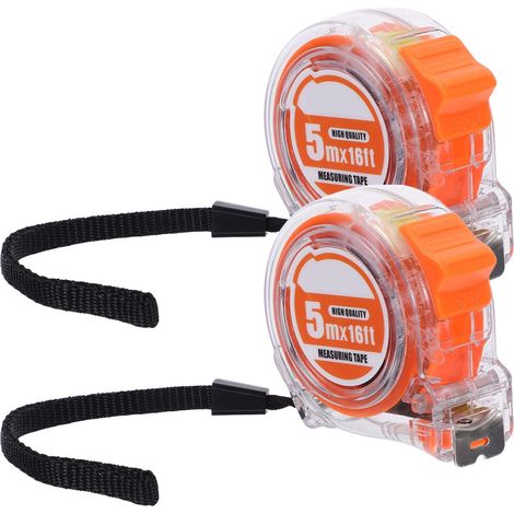 2pièces Ruban De Mètres Transparent Et Rétractable Outil De Mesure Pour Couture Travaux Manuels Et Construction (1/5)