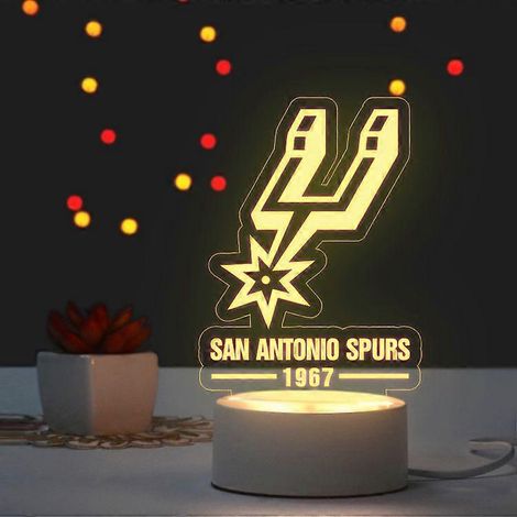 Lámpara nocturna del club Spurs, decoración creativa para aficionados, regalo de cumpleaños