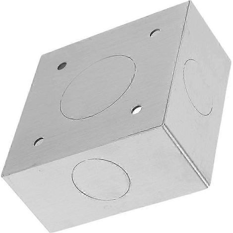 Boîte de sortie électrique murale en acier inoxydable, 1 poste, lot de 4, pour un câblage facile à réaliser soi-même à la maison ou au garage. (1/5)