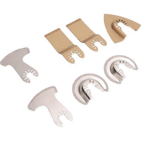 Lot de 7 lames scie multifonction oscillante carbure meule tronçonne pour carrelage béton (1/5)