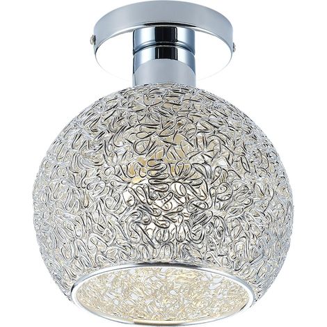 Lampe en aluminium de plafond Mini plafonnier pour le vestiaire, le couloir et le salon (Diamètre du plafonnier: 15cm) (1/5)