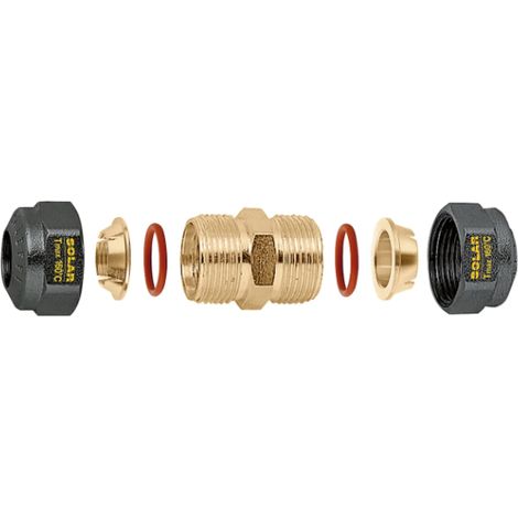 Muffe, mechanisch mit O-Ring-Dichtung für Solaranlagen. Rohrdurchmesser Ø15 Caleffi 254305  Ø 15