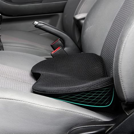 Autositzkissen, automatisch keilförmiges Sitzkissen aus Memory-Schaum, bequemes Fahrerkissen zur Linderung von Schmerzen im unteren Rücken und des Ischiasnervs, atmungsaktives und rutschfestes orthopä