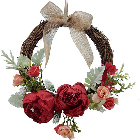 Guirlande de Pivoines Artificielles pour Décoration Extérieure, Porte, Mariage et Maison (1/5)