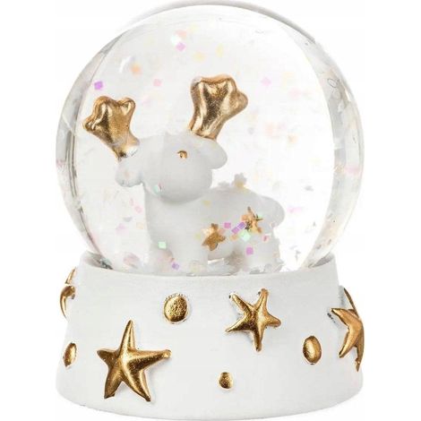 Atmosphera Schneekugel Tiere Weiß 4,5 cm