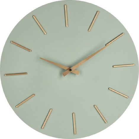 Orologio da parete lancette oro design minimale rotondo 40cm Timeline YES - Verde