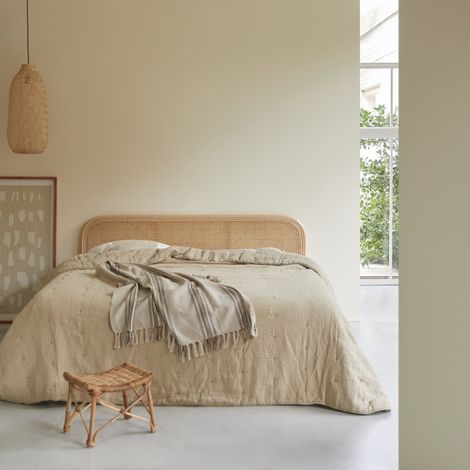 Tikamoon Joséphine Tête de lit en rotin H 80 cm × L 180 cm × P 3 cm (1/4)
