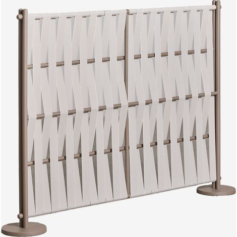SKLUM Packung mit 2 Aluminium- und Seilsieben Tunas Creme-Beige 160 x 120 cm                                 