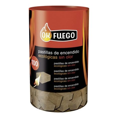 FLOWER pastillas encendido 100 ud. 50212 ok fuego flower , Pastillas Encendido 100 Unidades Ok Fuego de la marca Flower Sustratos Y Abonos Agricolas.