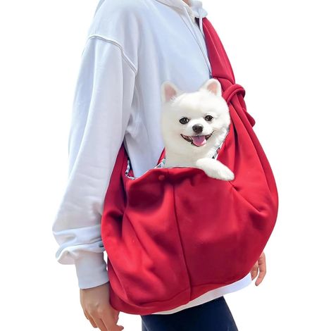 Hundetragetasche, strapazierfähiges Polyester, Vordertasche, gepolsterter Schultergurt, bis 8 kg, für Spaziergänge und Reisen (1/5)