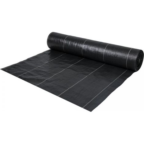 Toile anti-mauvaises herbes noire 135 g/m² 0,6 x 100 m Bradas (1/2)