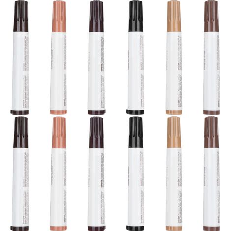 12 Marqueurs de Réparation pour Sol et Meubles en Bois, 6 Couleurs pour Portes et Fenêtres, Stylo de Retouche Peinture (1/5)