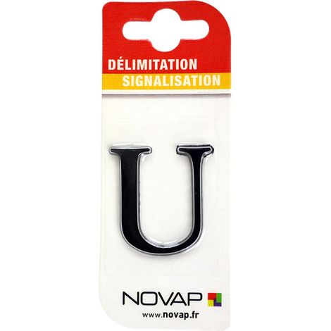 Lettre U Noire Hauteur 25mm - 4620305