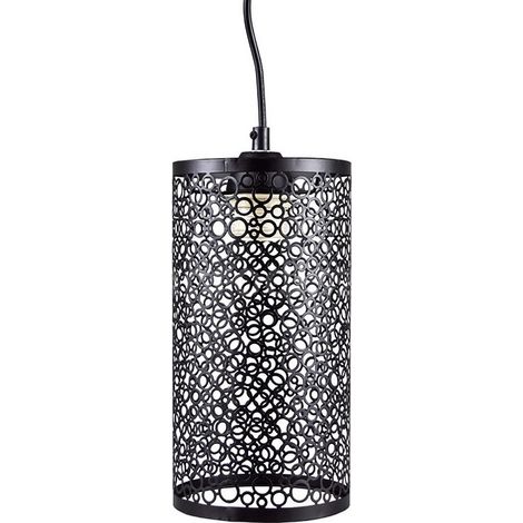 Trade Shop - Lampadario Pendente A Sospensione In Metallo Nero Matto Stile Elegante Vt-7131 - (1/5)