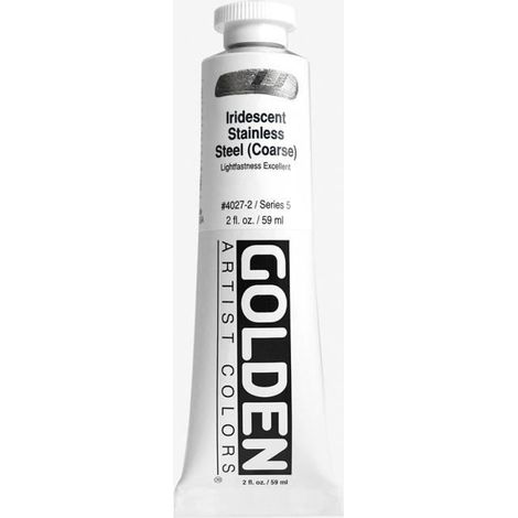 Golden : Heavy Body Acrylic Paint : 60ml : Stainless Steel Coarse Iridescent