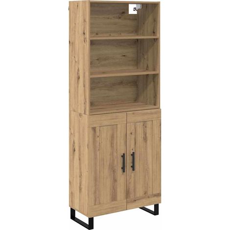 Maison Exclusive - Haut Armoire 2 pcs Chêne artisanal Bois d'ingénierie (1/5)