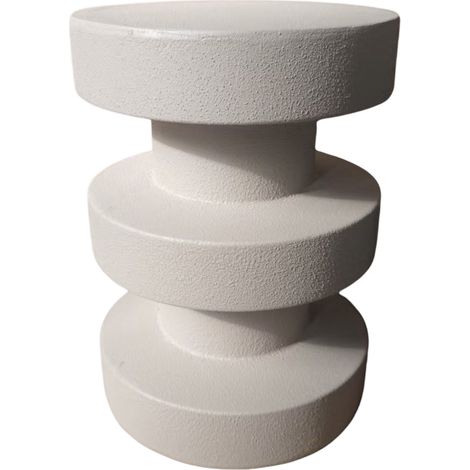 Mesa Auxiliar Rebecca Mobili Elmar 45x33x33 cm MGO Blanco Moderno