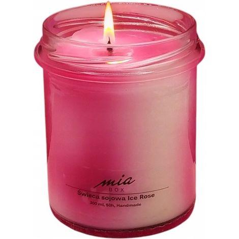 Vela de soja jaspeada Rosa a'240g