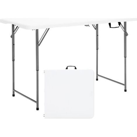 4FT Folding Table Camping Table Picnic Table 3-Level Height Adjustment (1/5)