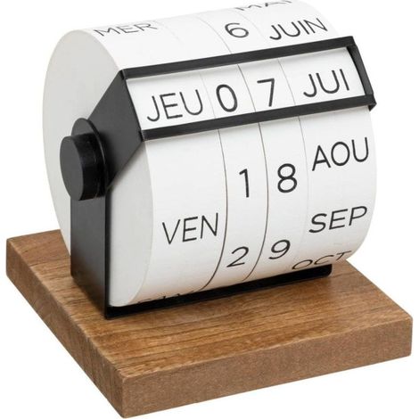 Calendrier Déco "Be Vintage" 15cm Blanc (1/2)