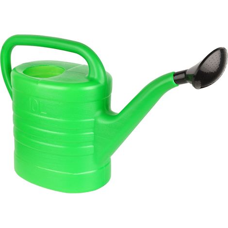 Garronda Arrosoir de Jardin en Plastique avec Long Bec et douchette pour Intérieur et Extérieur, Pomme d'Arrosoir, Maison, Jardin, Arrosage GD-0044 GD-0044 (Vert, 10 litres) (1/5)