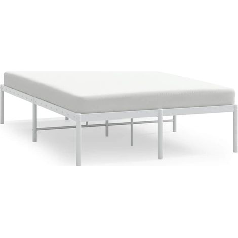 Maison Exclusive - Estructura de cama de metal blanca 135x190 cm