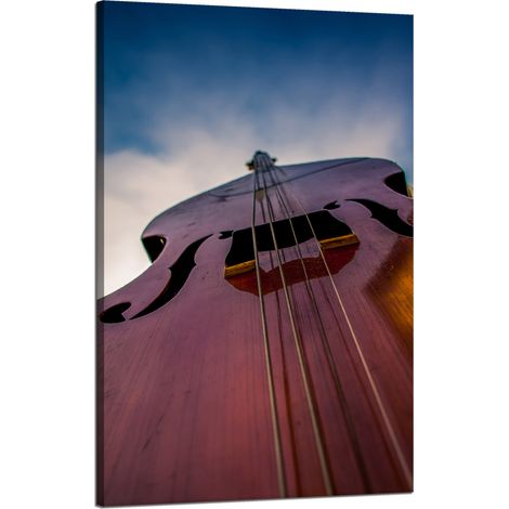 Leinwanddruck Musik Kontrabass 50x80 cm