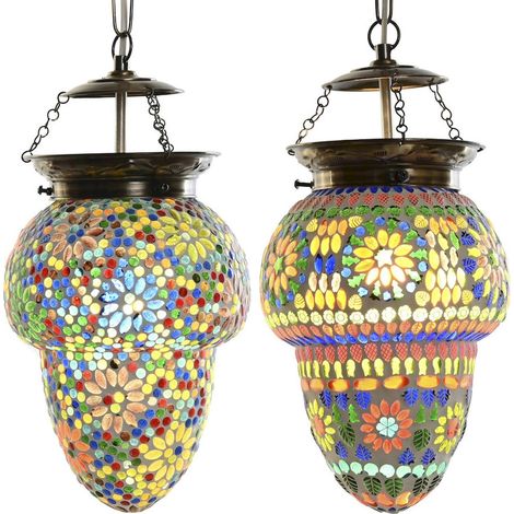 Suspension design mosaïque colorée pour intérieur chic - Palette de couleurs mosaïque lumineuse (1/5)