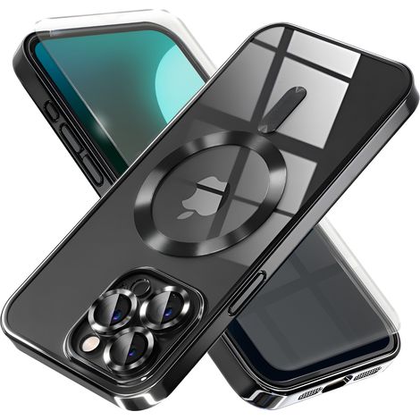 Coque pour iPhone 16 Pro Max, Electro MagSafe, noire + protection d'écran (1/5)