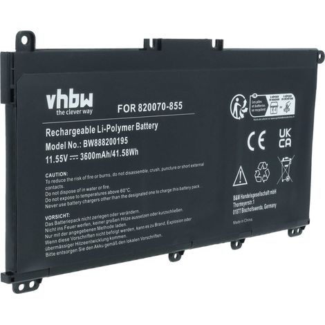 vhbw Akku kompatibel mit HP Pavilion 17-BY1017UR, 17-CA0009NW, 17-CA1314NG, 17-CA0082NB, 17-CA1097NB, 17-CA0128UR Notebook (3600 mAh, 11,55 V, Li-Ion) (1/5)