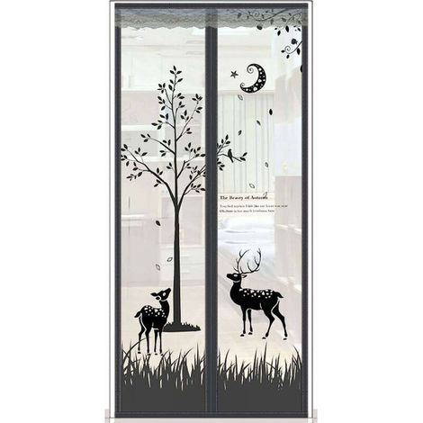 Anti-Insectes Fermeture Automatique Moustiquaire Magnétique 100x200cm(39x79inch) (1/4)