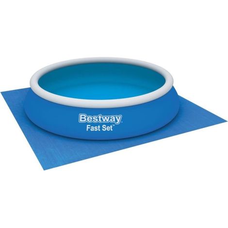 Bestway Couvre piscine Rectangulaire Vinyle Bleu 488 x 488 cm, Mod 58003, 11.73 cm de Hauteur, Pour Piscine (1/5)