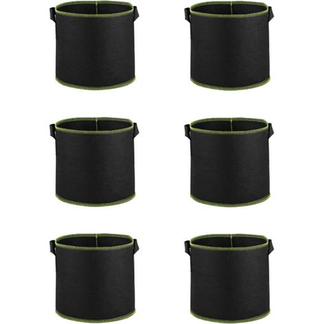 Sacs de culture de 3 gallons (25 x 22 cm), en tissu non tissé respirant, avec poignées et sangles. (1/5)