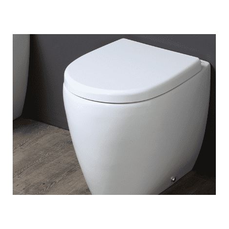 Vaso scarico universale filo muro aida senza brida, fissaggio, curva, copriwater