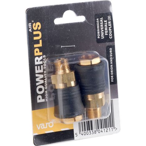 Conectores universales latón hembra rosca macho ¼ pulg, 2 uds