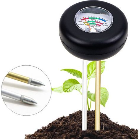 Medidor de suelo y agua para plantas: medición precisa de la humedad, el pH y la fertilidad.