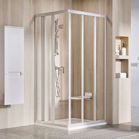 Ravak Supernova - Puerta de ducha ASRV3-75, 72-74 cm, cristal satinado/claro 15V30UR2Z1