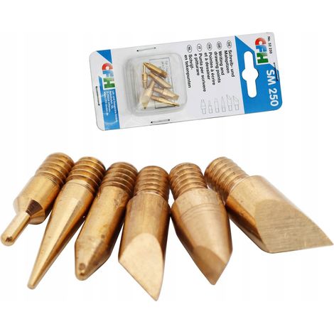 PUNTE DI RICAMBIO PER BRUCIATORE A LEGNA PIROGRAFO (SET DA 6)