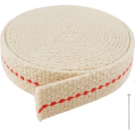 Marque Française- Mèche Lampe à HuileLongueur 5MGarantie A Vie-Meche Lampe à pétrole Largeur 11MMMeche Lampe 100% Coton pour Lampe à petrole/Lanterne à Huile- Lampe bruleur (1/5)
